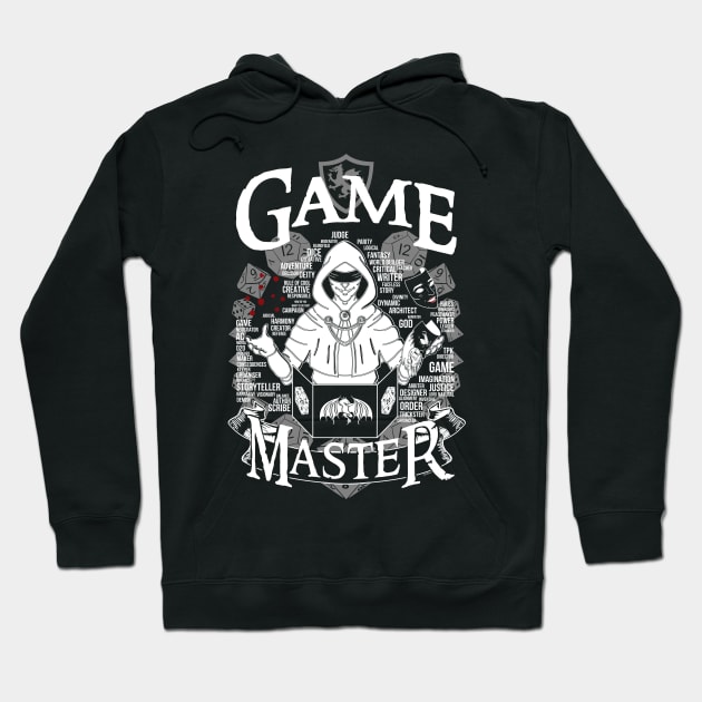 Game Master - White Hoodie by Milmino